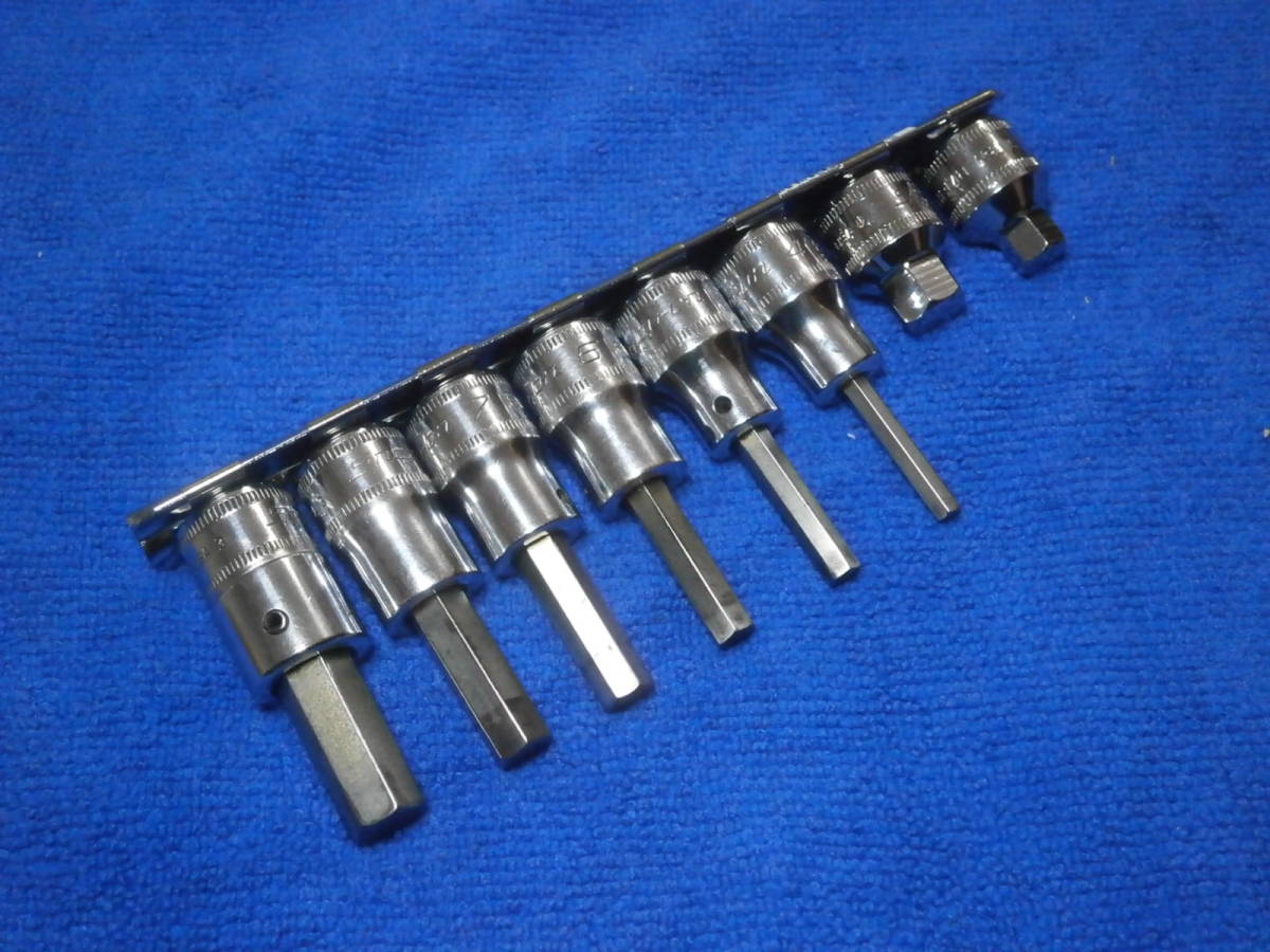 Snap-on スナップオン 差込3/8sq ヘックスソケット ショートソケット 8