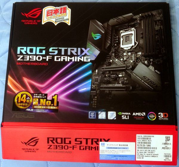 登場! STRIX ROG ASUS Z390-F [3/3] CPU Generation 9th/8th LGA1151 ATX GAMING ASUSTeK