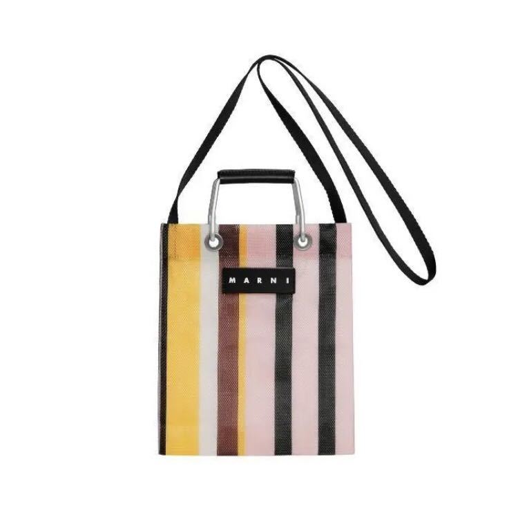 新品未使用　MARNI MARKET ストライプミニショルダーバッグ　ローズソルベ