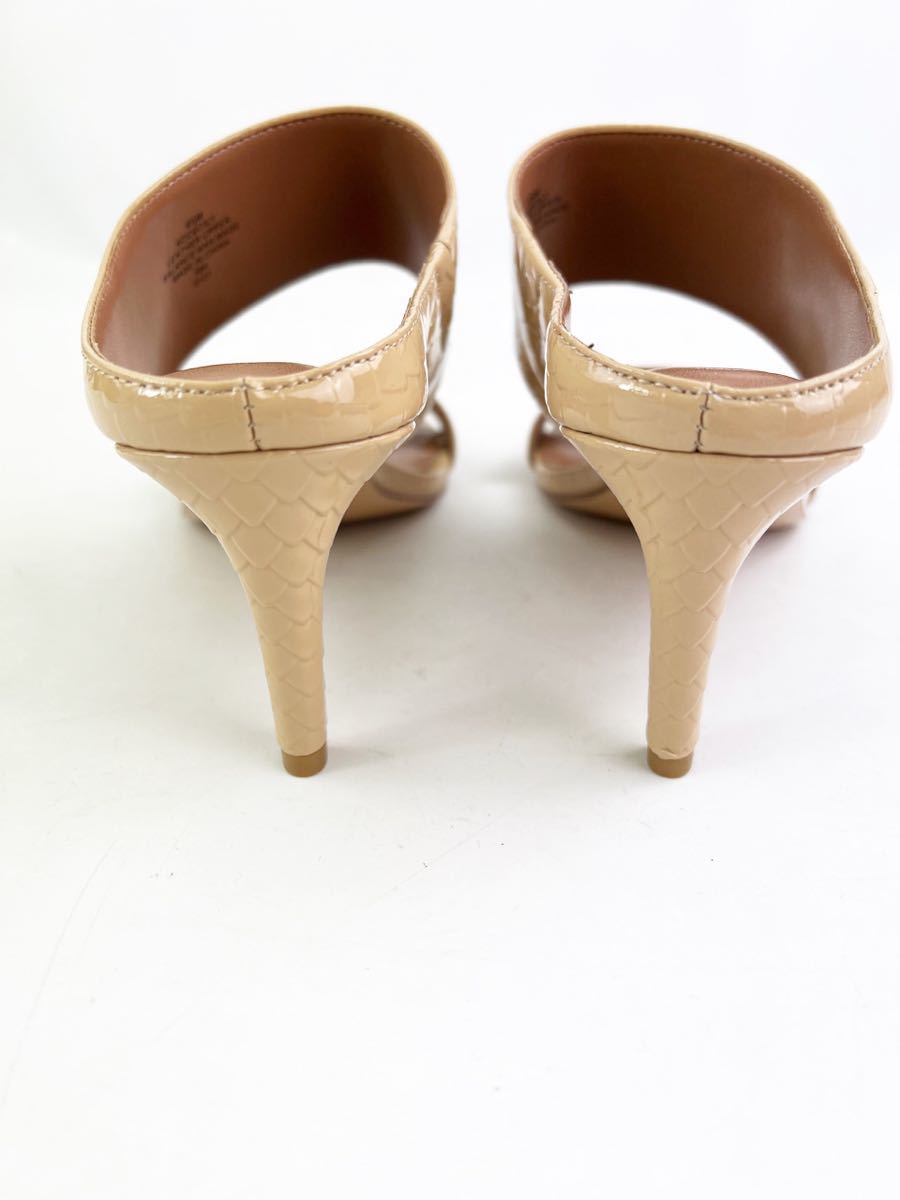 CALVINKLEIN Calvin Klein heel sandals beige 6.5 enamel pumps shoes 