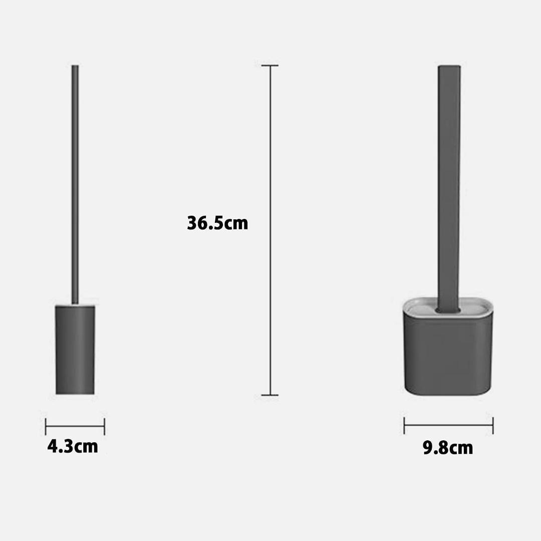 トイレ 掃除 ブラシ 便器 壁掛け コンパクト 通気 シリコン 省スペース_画像6