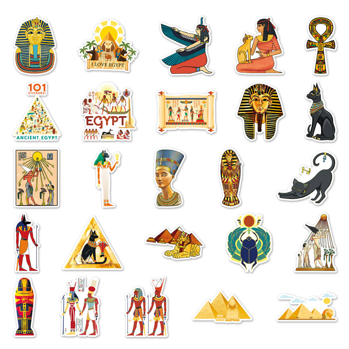 エジプト　ピラミッド　ファラオ　ペル・アア　パロ　フィルアウン　シール　ステッカー50枚Y_画像2