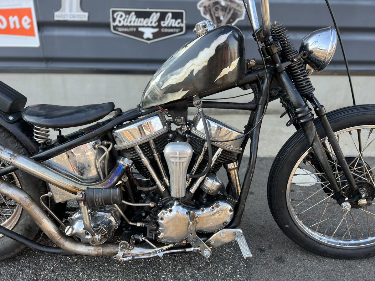 1954 год panhead 1200cc chopper бег состояние! наша компания контейнер импорт instagram @moat wide