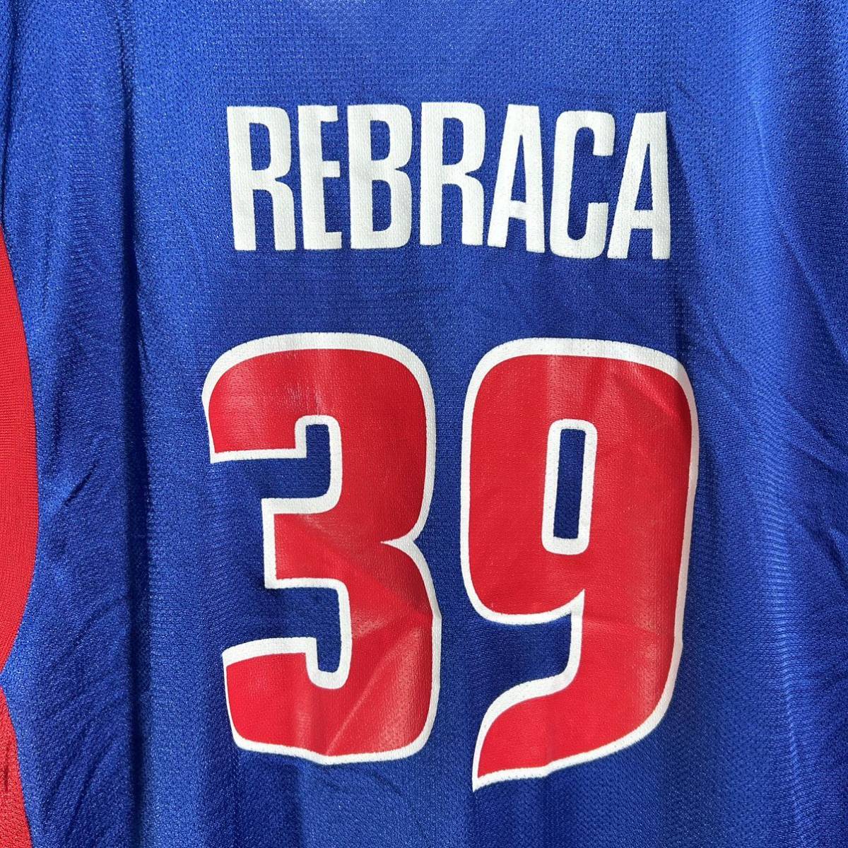 ■ Reebok NBA Detroit Pistons #39 REBRACA バスケ ユニフォーム タンクトップ サイズXL 青 古着 リーボック ピストンズ レブラチャ ■_画像7