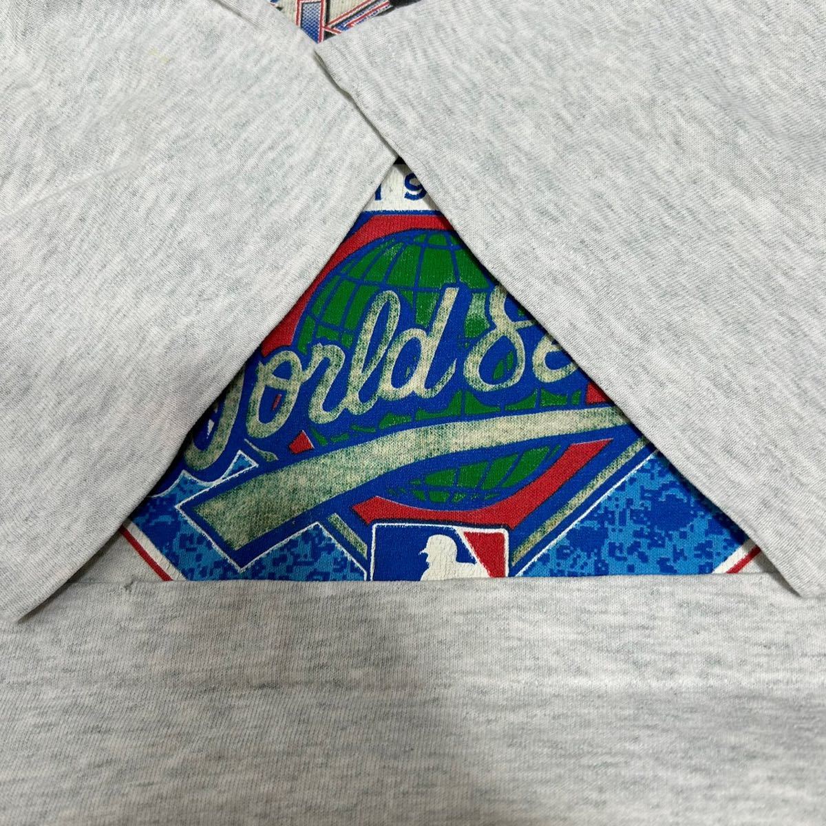 ■ 90s 90年代 ビンテージ FRUIT OF THE LOOM MLB Toronto Blue Jays シングルステッチ Tシャツ サイズXL 野球 メジャー ブルージェイズ ■の画像10