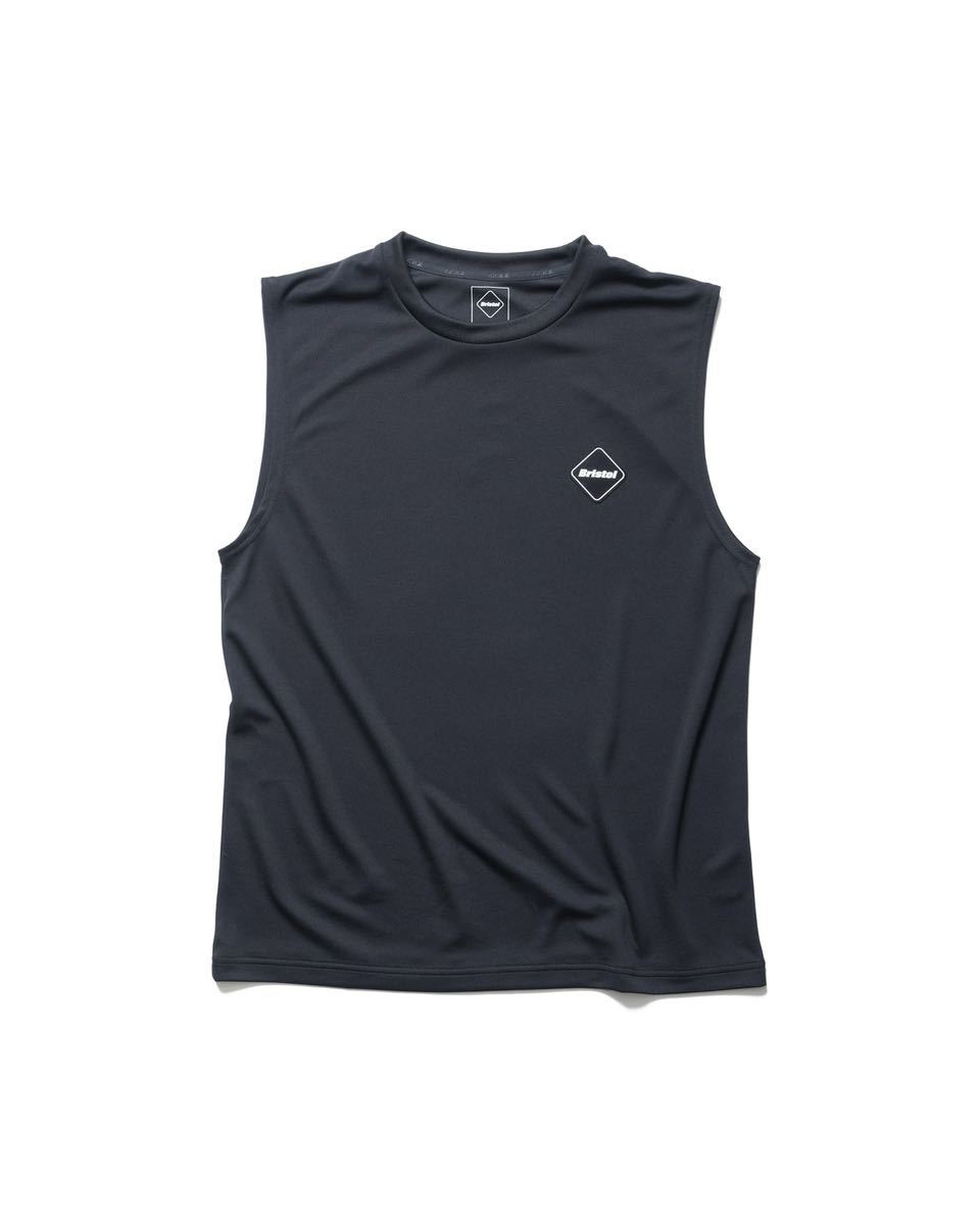 S 新品 送料無料 FCRB 23AW NO SLEEVE TRAINING TOP BLACK SOPH