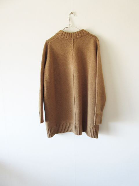 NO CONTROL AIR FIRMUM / Phil mamFR241KF Super 100Mule Tweed Wool Big Knit XS CAMEL * pull over knitted 