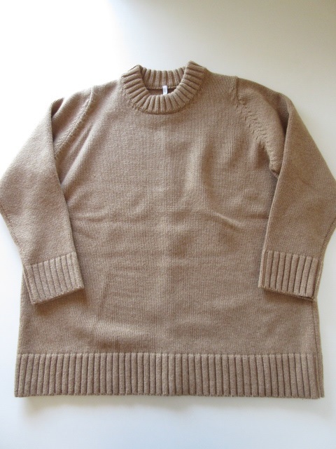 NO CONTROL AIR FIRMUM / Phil mamFR241KF Super 100Mule Tweed Wool Big Knit XS CAMEL * pull over knitted 