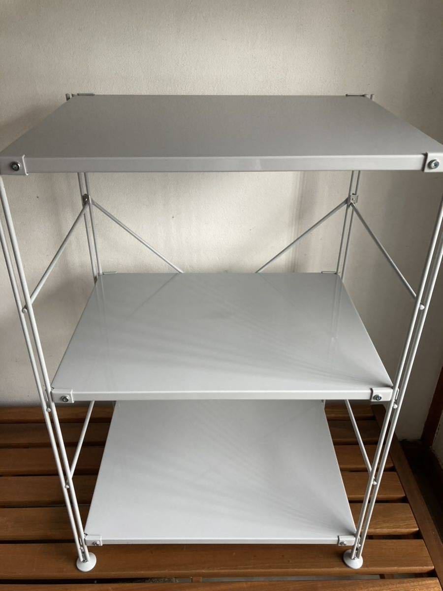 MUJI 無印良品 スチールユニットシェルフ グレー 3段 小セット MUJI 無印良品 スチールユニットシェルフ グレー 3段 小セット
