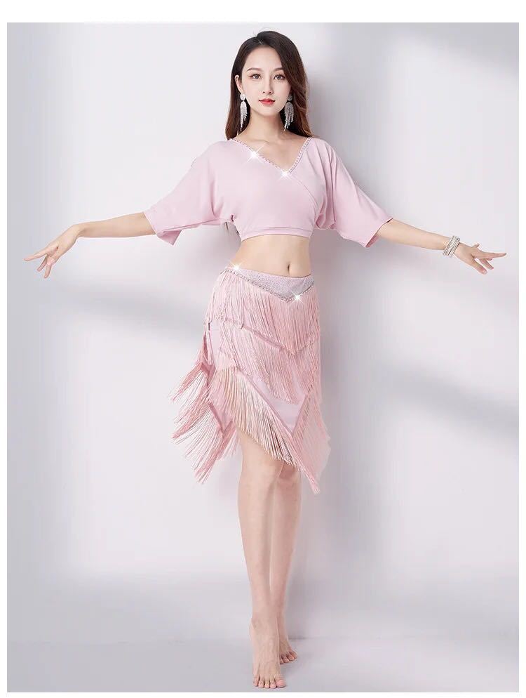ベリーダンスドラムソロ V ネックダンス服サルササンバ衣装プラス