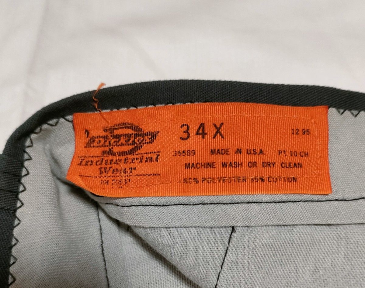 90s Dickies ディッキーズ 35589 USA製 W34 チビタグ ワークパンツ チャコール