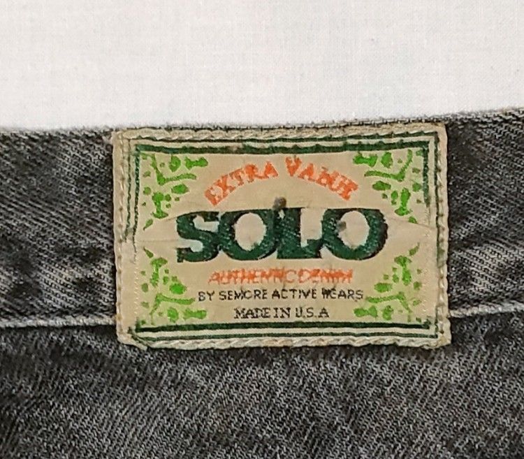90s SOLO デニムジーンズ USA製 バギーデニム ブラック W38 90s SOLO デニムジーンズ USA製 バギーデニム ブラック W38