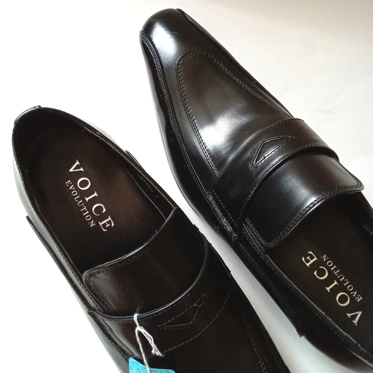 【V80】新品 VOICE ヴォイス　ビジネスシューズ　紳士靴　本革 レザー 27㎝ 日本製　革靴　ブラック黒 撥水加工 シークレットインソール_画像3