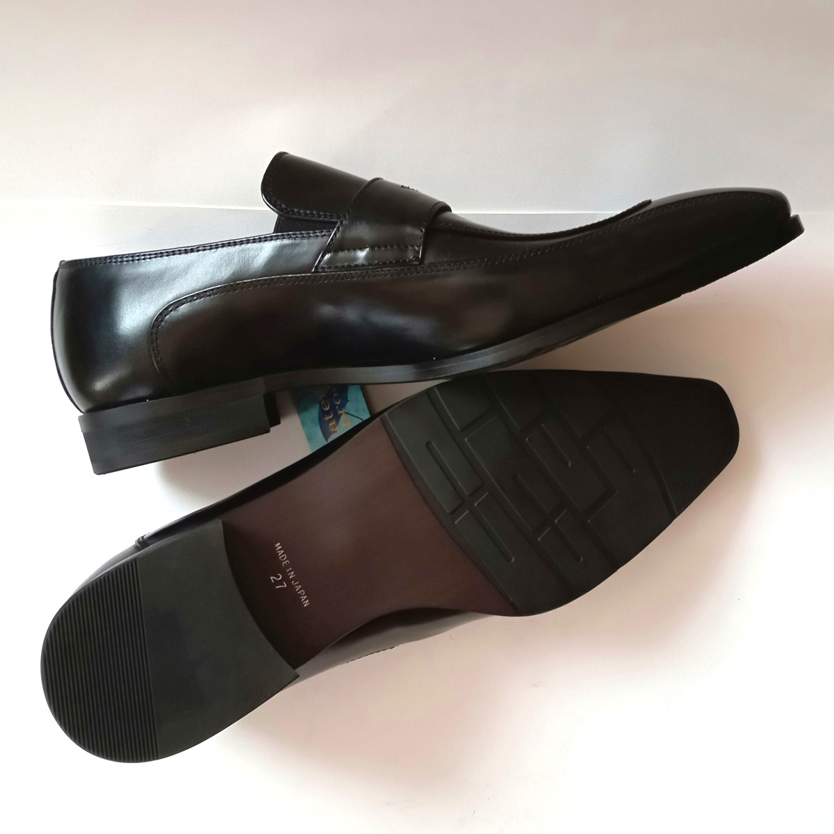 【V80】新品 VOICE ヴォイス　ビジネスシューズ　紳士靴　本革 レザー 27㎝ 日本製　革靴　ブラック黒 撥水加工 シークレットインソール_画像5