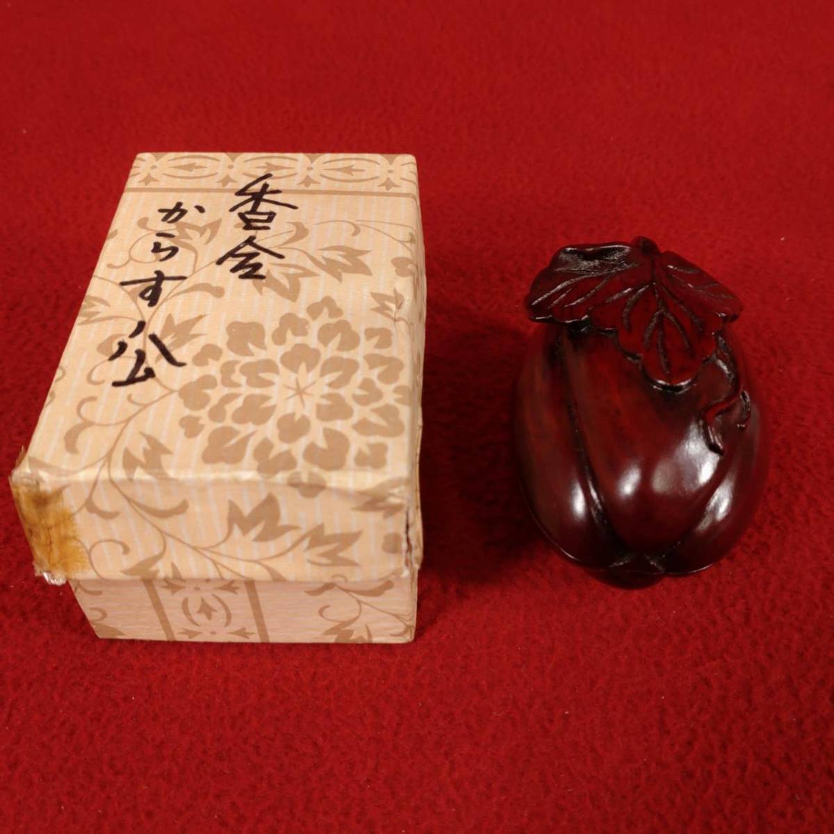 旧家蔵出 旧家 名家 うぶ品 烏瓜 香合 漆器 漆芸 伝統工芸 骨董 時代 和風 茶道 茶道具 お点前 茶事 茶会 趣味 コレクション_画像1