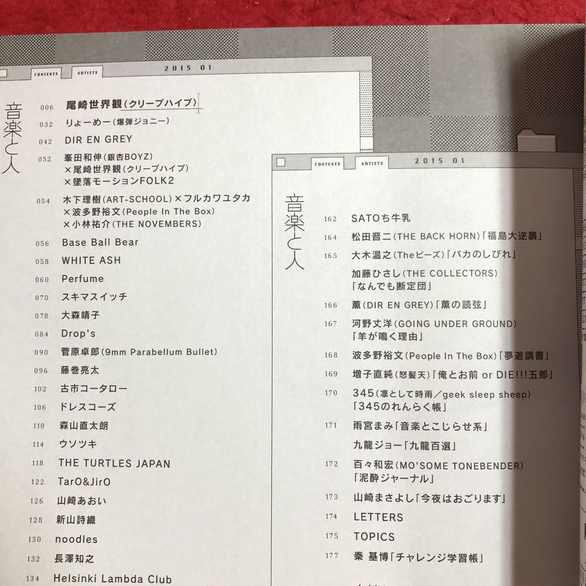 M6d-233 音楽と人 2015年1月号 尾崎世界観 クリープハイプ 平成27年1月1日 発行 雑誌 ミュージシャン スキマスイッチ 爆弾ジョニー 写真_画像3