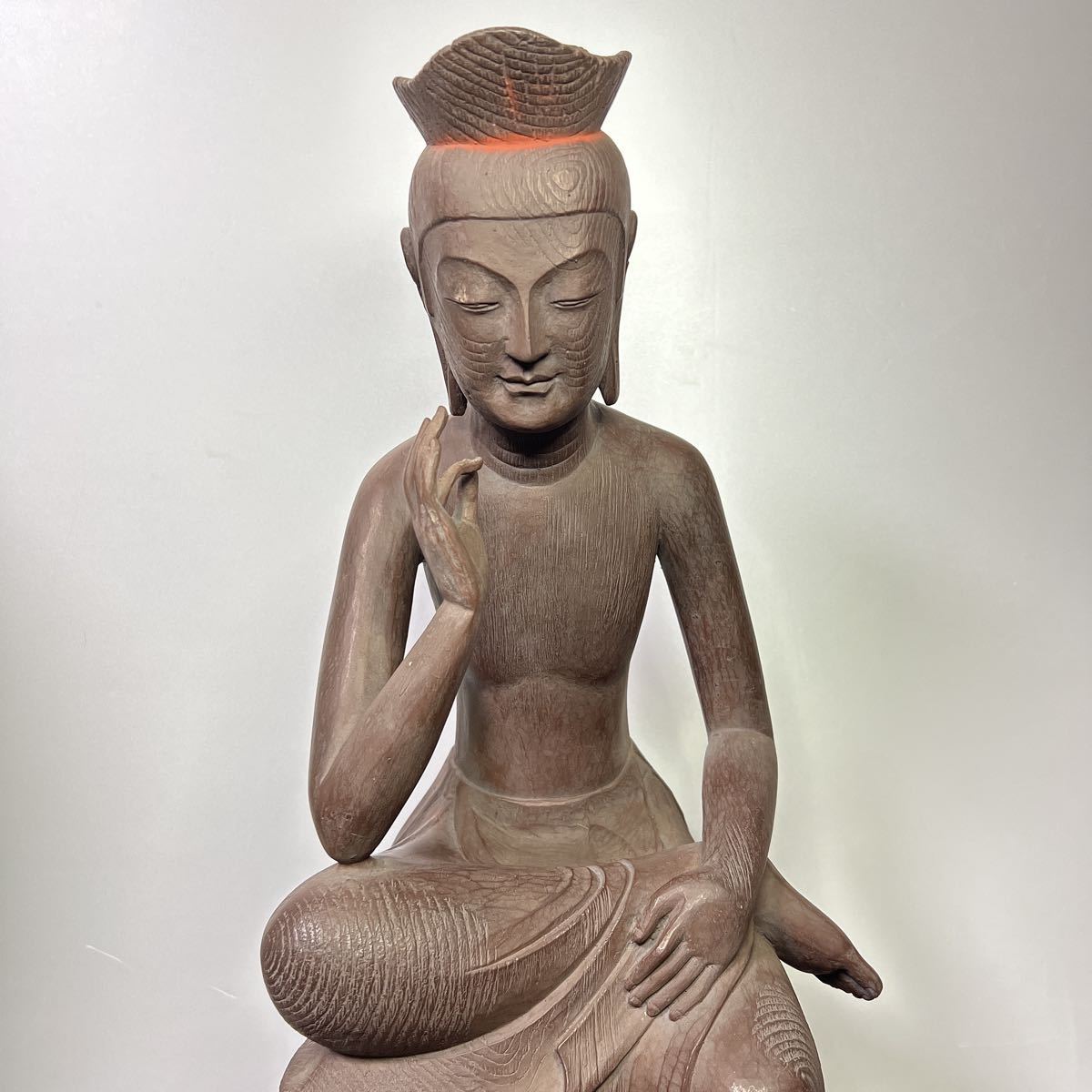 仏教美術 弥勒菩薩 半跏思惟像 国宝写し 仏像 樹脂仏像 高さ51cm