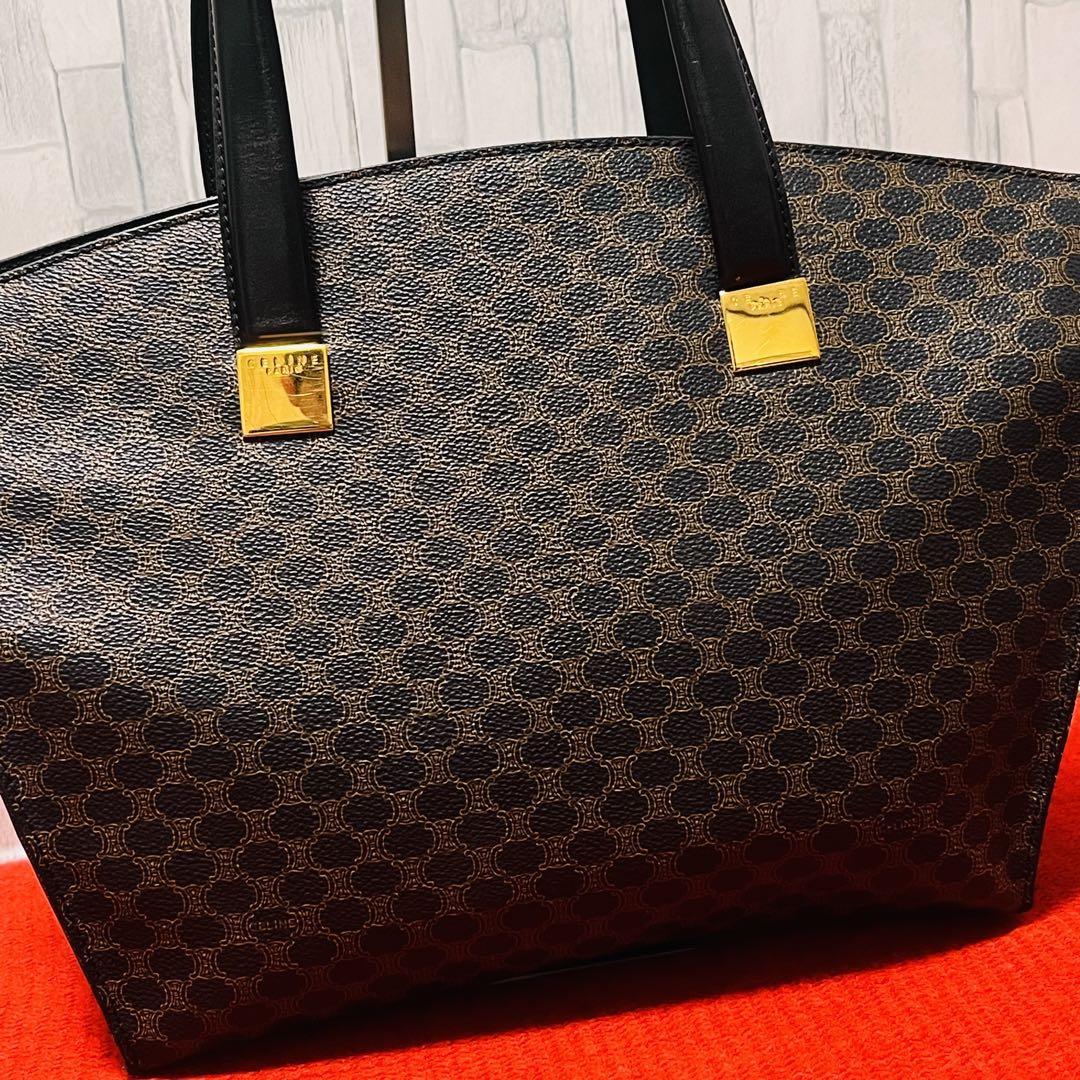 CELINE オールドセリーヌ ハンドバッグ トートバッグ 黒マカダム