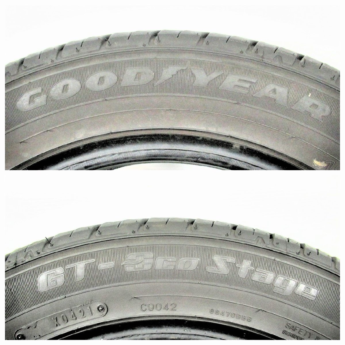 グッドイヤー GT-ECO STAGE 195/55R15 85V★8.5分山 2021年 4本 中古ノーマル【宮城発 送料無料】MYG-A10046_画像8