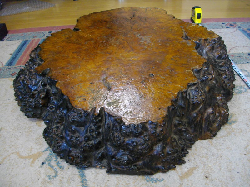 □送料無料!□昭和の古い瘤の花台・H11.5×W71×D65cm