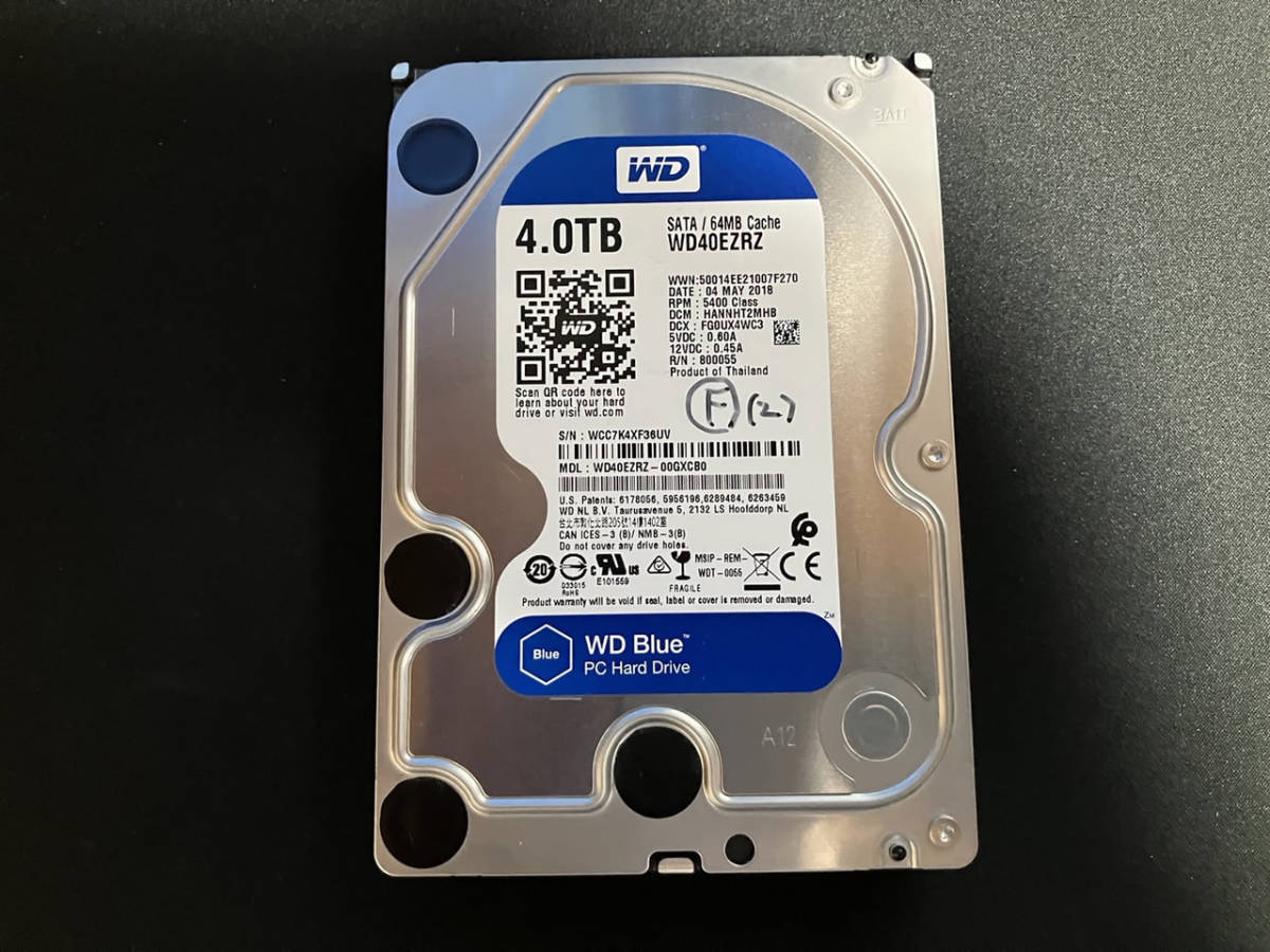 中古】Western Digital ハードディスクWD40EZRZ-RT2 [3.5インチ内蔵HDD