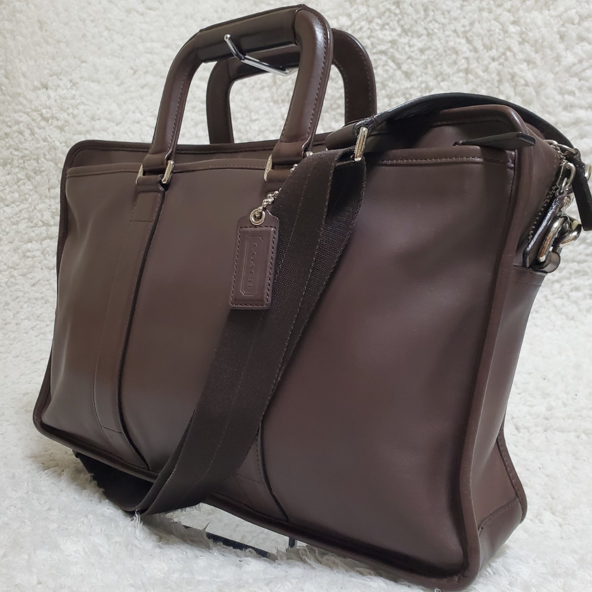 COACH/コーチ 2wayレザーショルダーバッグ/ブリーフケース/ビジネス
