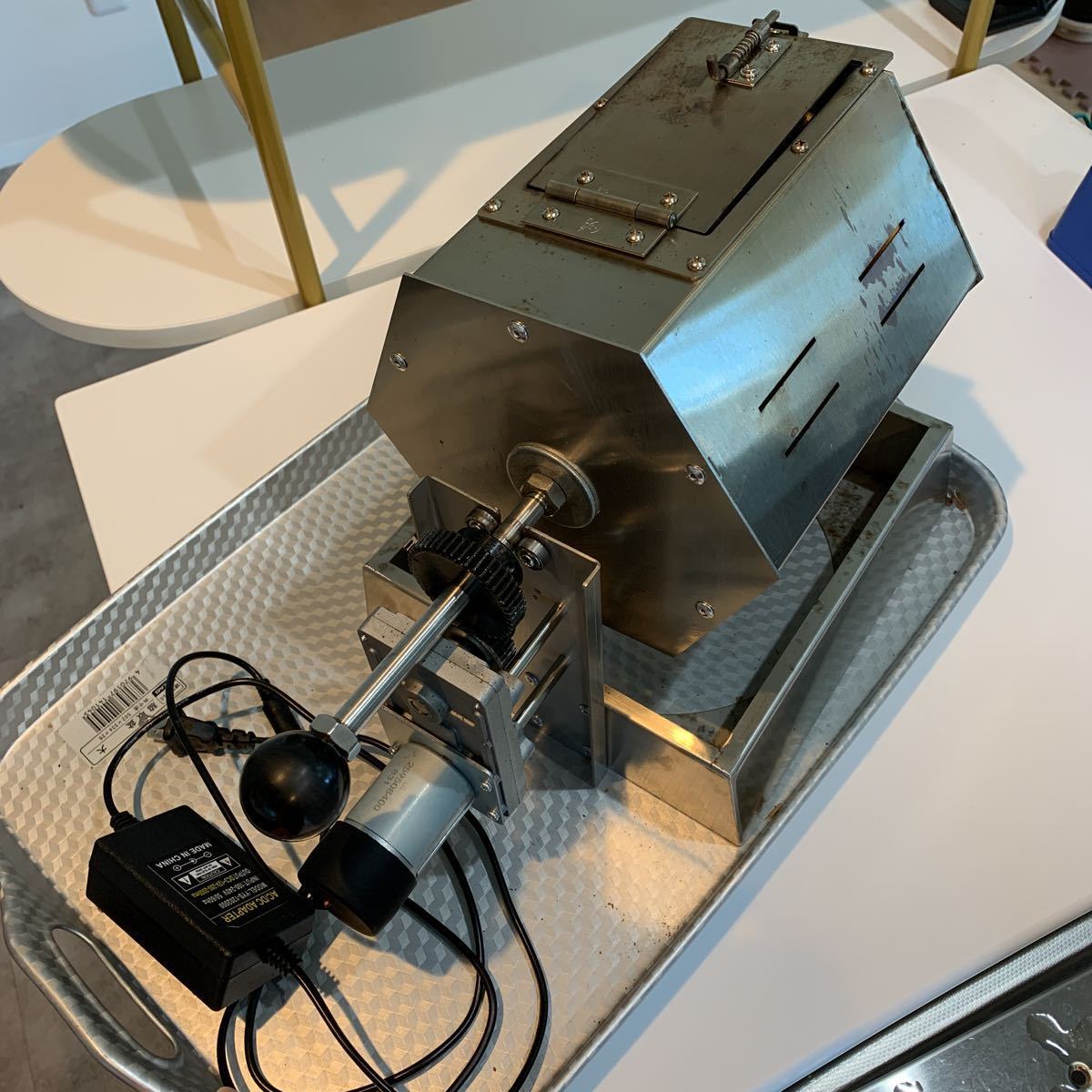 JTVTW 電動焙煎機 直火式 小型焙煎機 コーヒー豆ロースター ドラム