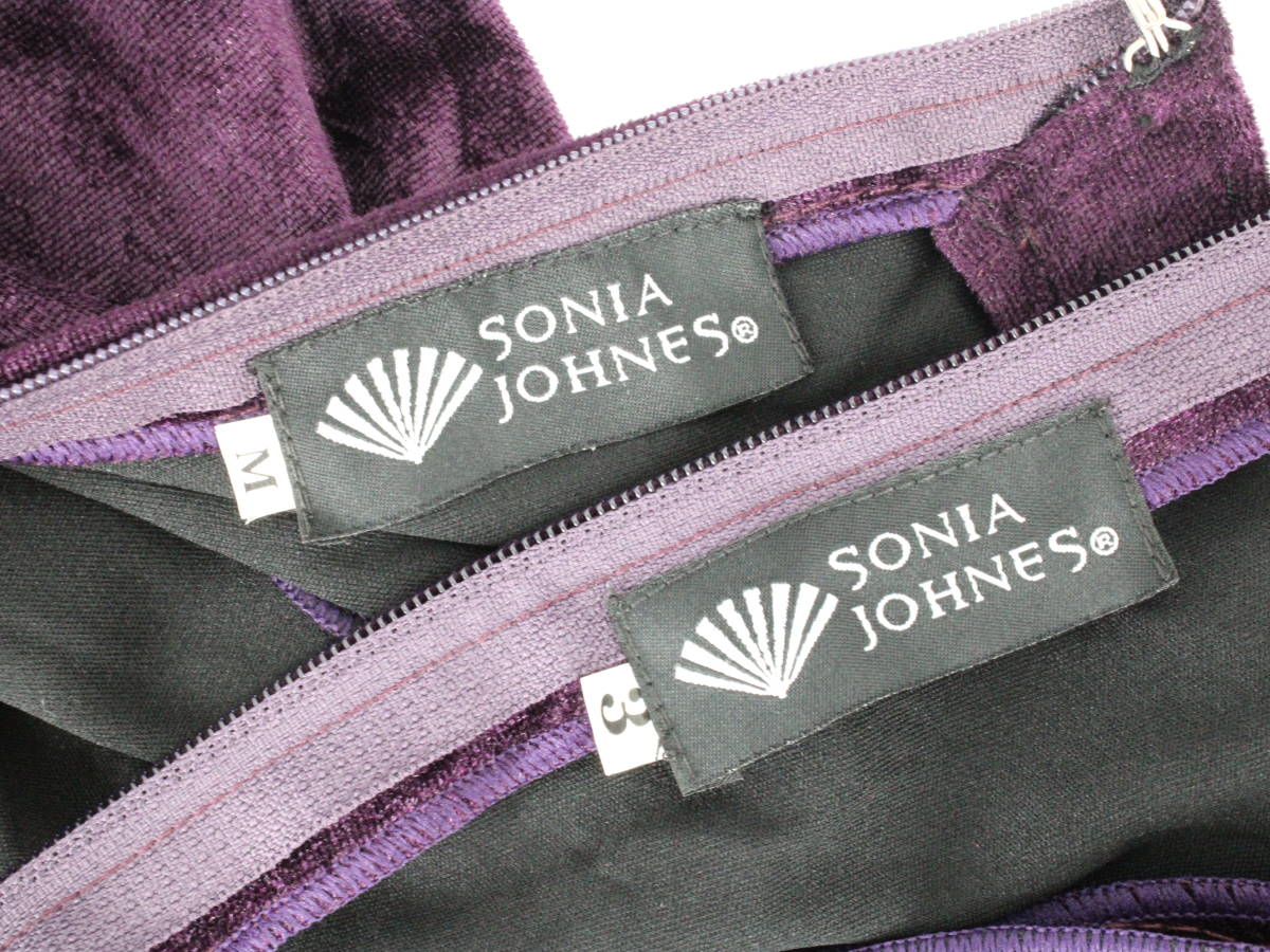 『送料無料』【美品 高級フラメンコ衣装 ツーピースセット】艶やかパープルベロア SONIA JOHNES ソニアジョーンズ ブラウス ファルダ_画像10