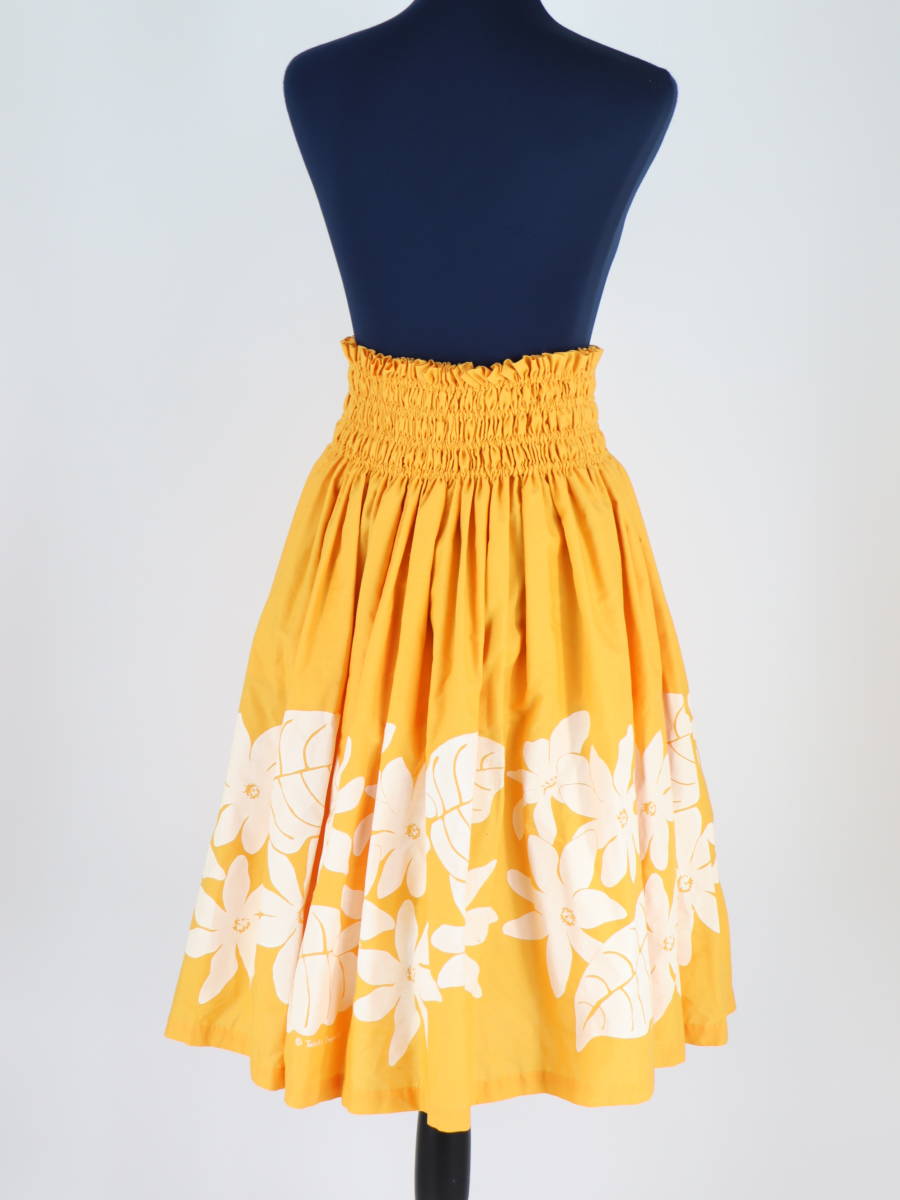 [ бесплатная доставка ][ редкость хула для костюм прекрасный товар ]TAHITI IMPORTS× Kirakira рынок orange белый плюмерия рисунок юбка пау Hawaiian 