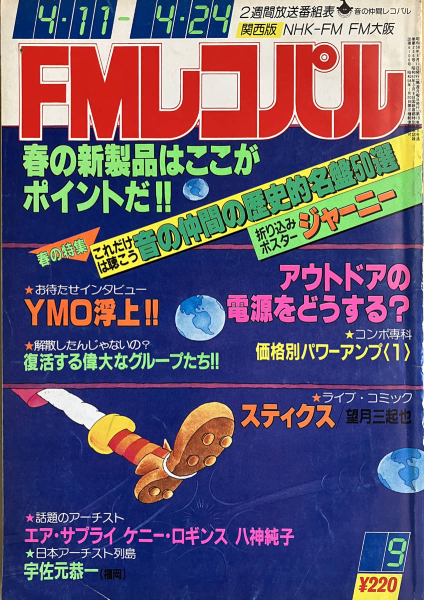 FMレコパル（西版）／昭和58年4月11日発行／YMOなど。_画像1