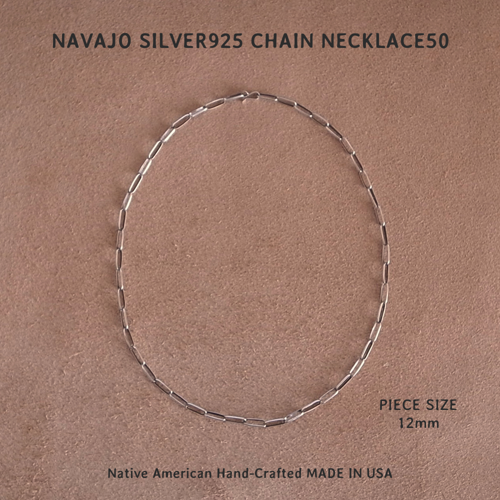 12mm-NAVAJO SILVER925 CHAIN NECKLACE50 / ナバホ シルバー925チェーン ネックレス50
