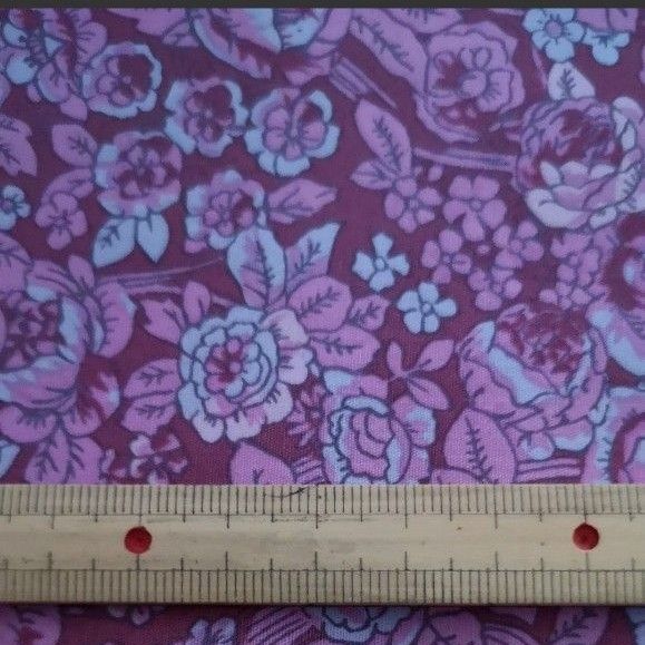 生地 YUWA シャルマンコレクション ピンクと水色の薔薇柄 綿 110cm×150cm