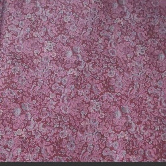 生地 YUWA シャルマンコレクション ピンクと水色の薔薇柄 綿 110cm×150cm