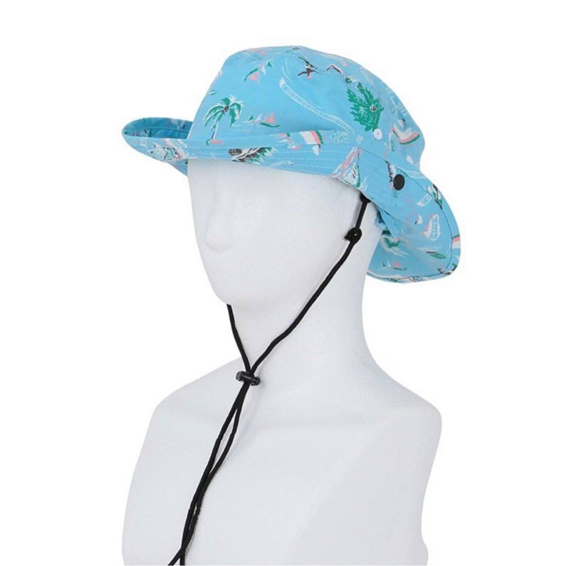 新品特価★OP キッズ 帽子 サーフハット 総柄 あご紐付き 紫外線対策_画像5