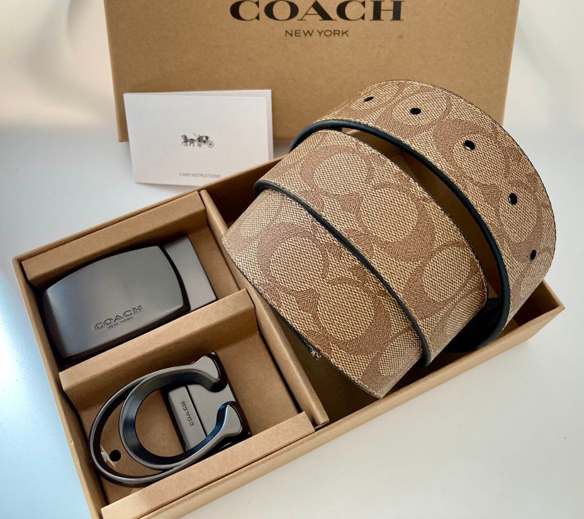 COACHコーチ リバーシブル メンズベルト フリーサイズ ビジネス