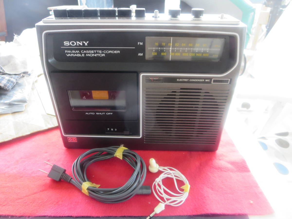 人気ブランド新作豊富 ソニー　SONY　ラジオカセット　CF-1610製　カセット＆ラジオ音出し確認済み　ラジオのスイッチ難ありますのでジャンク品 アンティーク