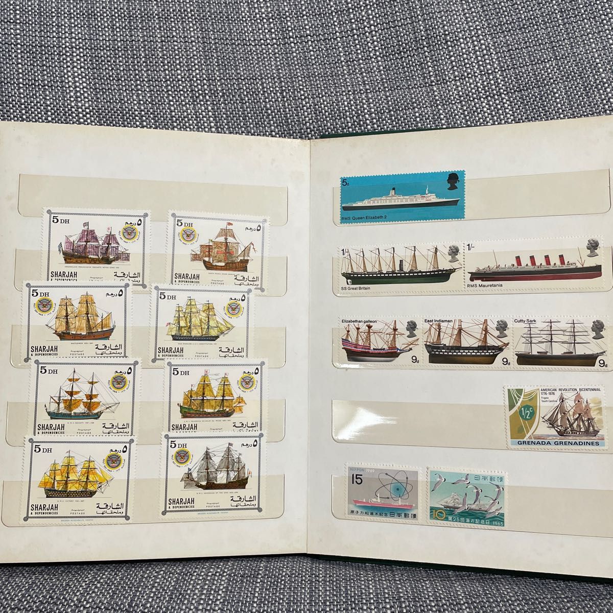 船の切手　コレクション　外国切手