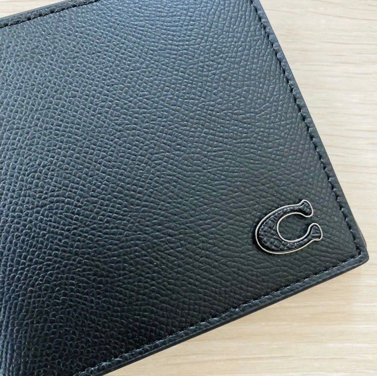 COACH コーチ 折り財布 ミニウォレット 黒 ブラック Cロゴ|PayPayフリマ