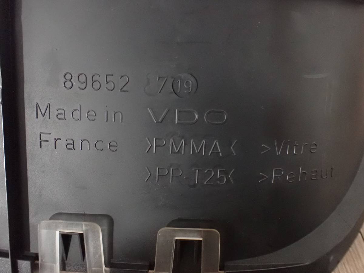 中古 計器 VDO 89652 PEUGEOT 306 プジョー スピードメーター タコメーター 水温計 フランス ジャンク 52