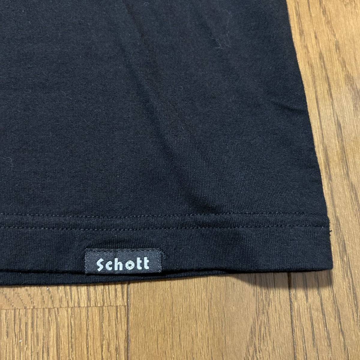 2XLサイズ！schott ショット古着半袖ワンスターTシャツ 黒 品番3123135 タグ付きやや傷 アメカジ バイカー モーターサイクル