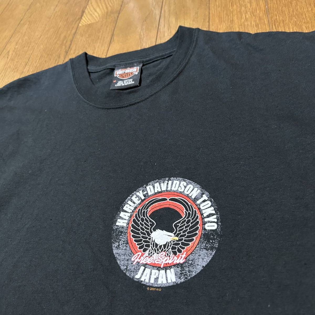 USA製Mサイズ ハーレーダビッドソン 古着半袖Tシャツ 黒 ラバー USA製Mサイズ ハーレーダビッドソン 古着半袖Tシャツ 黒 ラバー