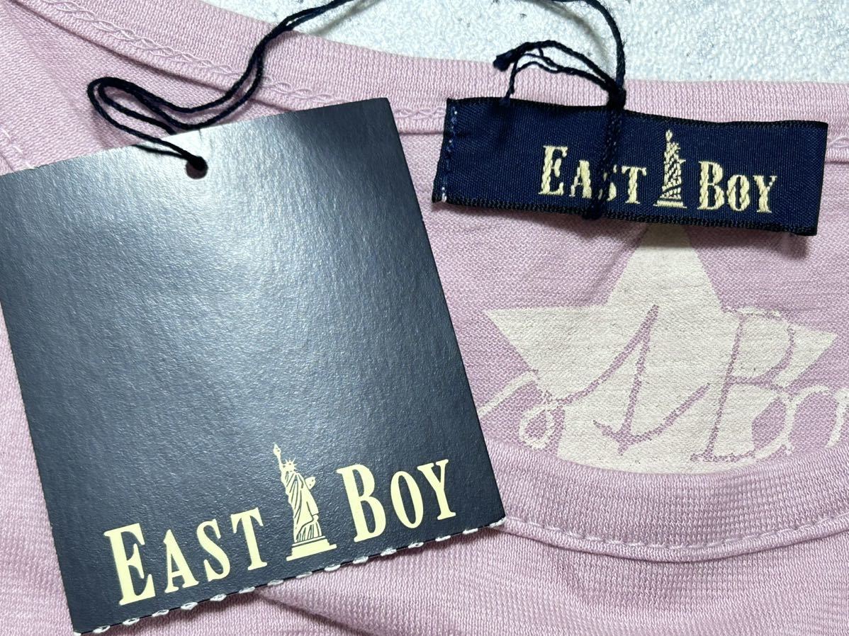 新品 イーストボーイ カットソー 長袖 Tシャツ ロンT プリントかすれ加工　　EAST BOY 未使用品 ヴィンテージ加工 ビンテージ加工 早2644_画像3