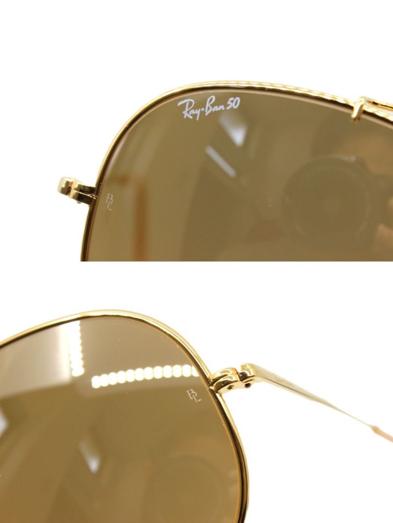  RayBan boshu ром USA B&L солнцезащитные очки 50 годовщина jenelaru1937 1987 W0364 Gold песок удар Vintage 
