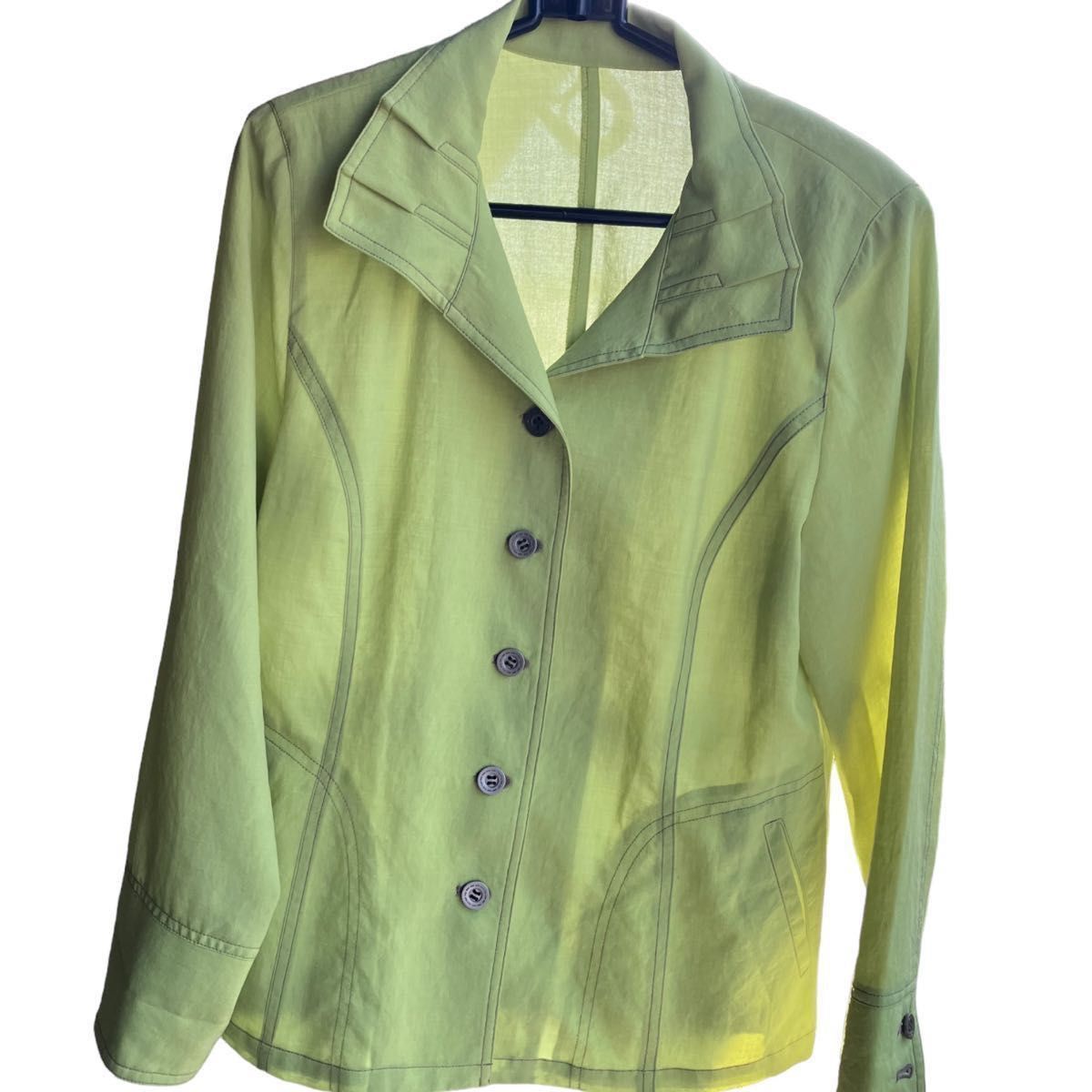 vintage unisex stitch shirt jacket ネオンカラー  sullen y2k