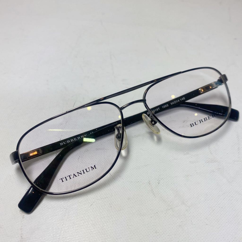 【未使用保管品】Burberry バーバリー BE 1019T 1003 54□14 140 ブラック　チタンフレーム　メガネフレーム 　眼鏡 めがね　b308244_画像1