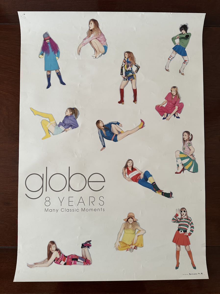 globe ポスター B2 サイズ　8YEARS 裏表　印刷　当時物 ケイコ　小室哲哉_画像1