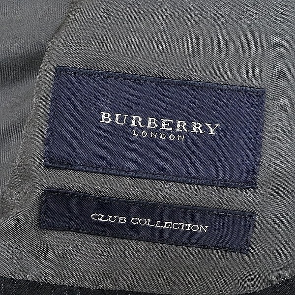 国内正規品◆BURBERRY LONDON バーバリー ロンドン CLUB COLLECTION ストライプ柄 3釦 セットアップ スーツ 黒 ブラック_画像5