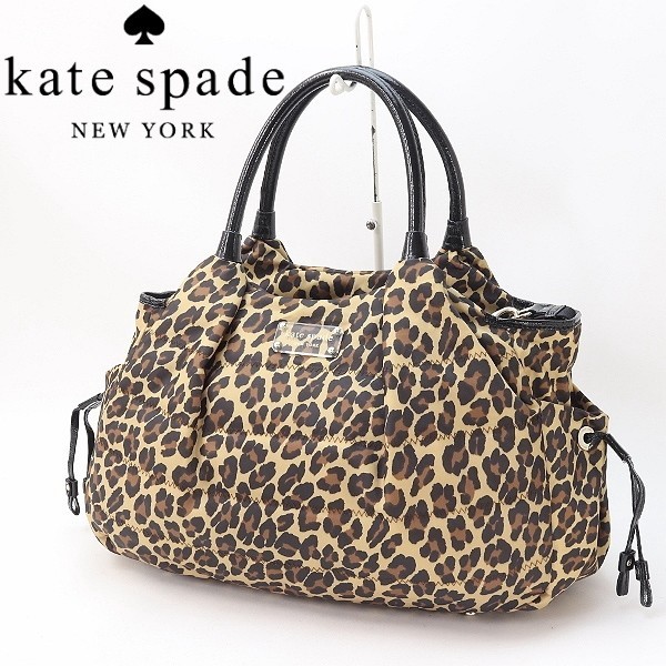 今ならほぼ即納! ◆kate spade バッグ トート ショルダー 肩掛け ヒョウ柄 レオパード ナイロン×パテントレザー ケイトスペード トートバッグ 今ならほぼ即納! ◆kate spade バッグ トート ショルダー 肩掛け ヒョウ柄 レオパード ナイロン×パテントレザー ケイトスペード トートバッグ