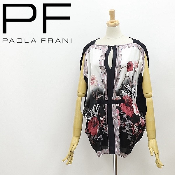 *PAOLA FRANI Paola Frani flower pattern switch do King deformation blouse tops XS