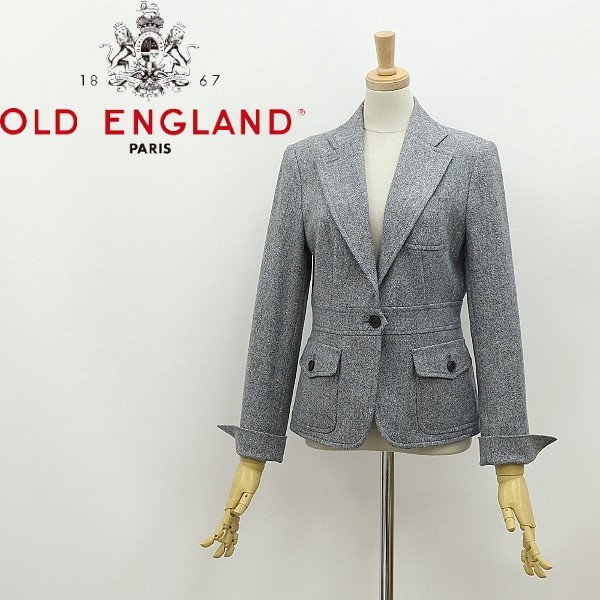 有名な高級ブランド ●OLD ENGLAND オールドイングランド ソフトツイード ジャケット グレー 36 ジャケット、上着